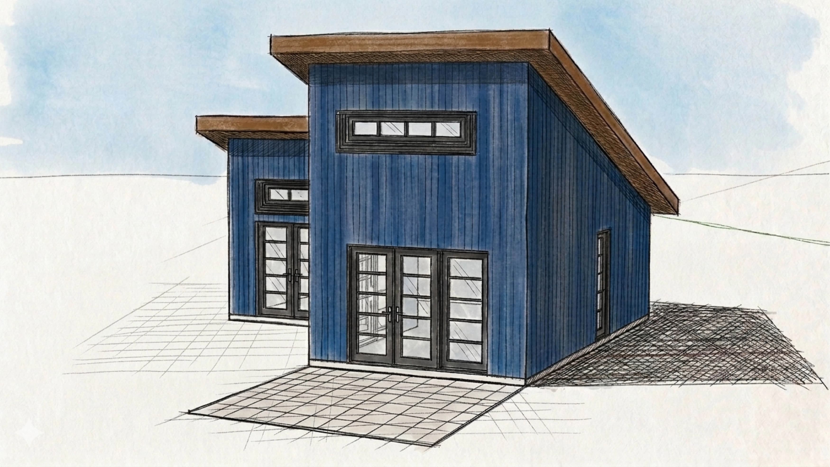 Tiny Blue House Design